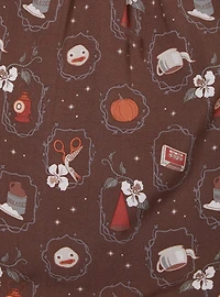Over the Garden Wall Floral Icons Allover Print Plus Smock Dress