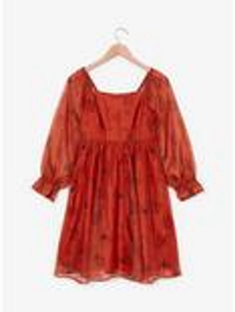 Disney Winnie the Pooh Halloween Allover Print Long Sleeve Dress - BoxLunch Exclusive