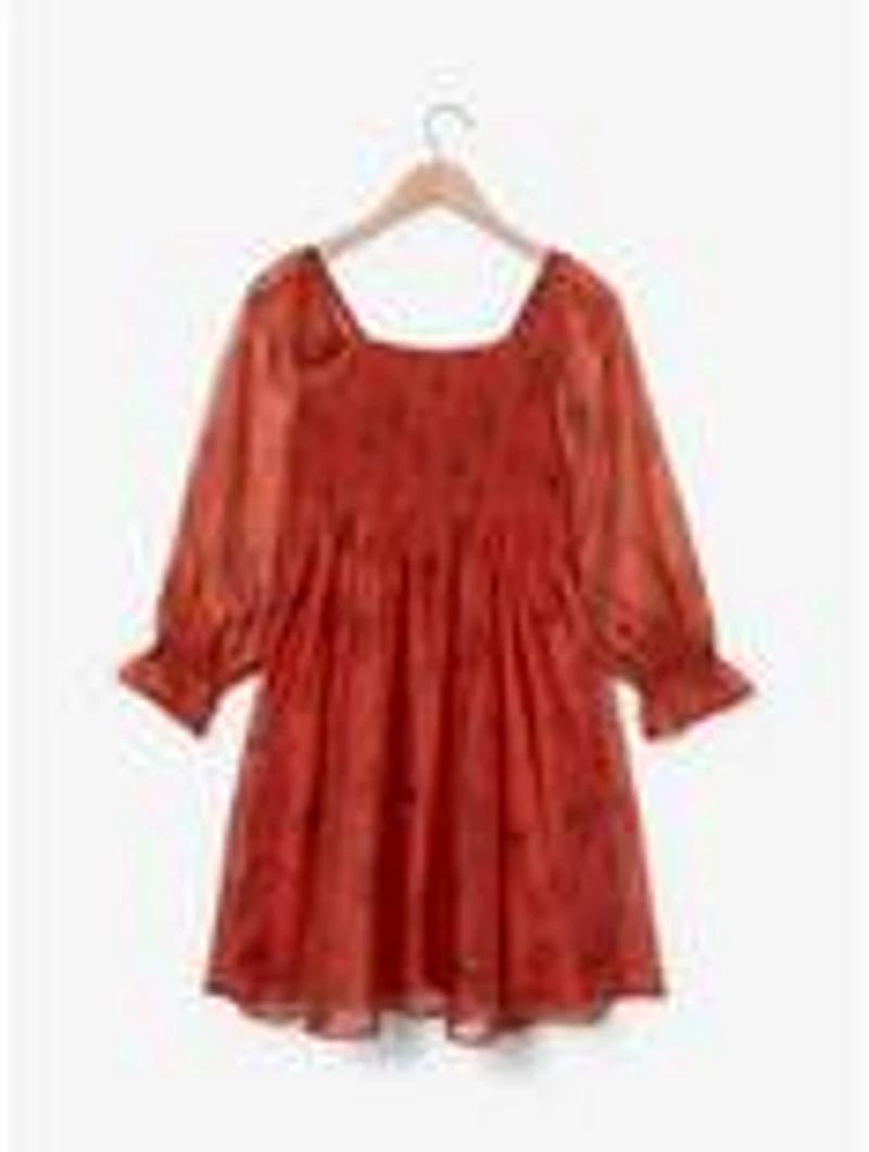 Disney Winnie the Pooh Halloween Allover Print Long Sleeve Dress - BoxLunch Exclusive