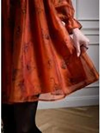 Disney Winnie the Pooh Halloween Allover Print Long Sleeve Dress - BoxLunch Exclusive