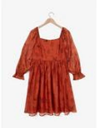 Disney Winnie the Pooh Halloween Allover Print Long Sleeve Plus Dress - BoxLunch Exclusive