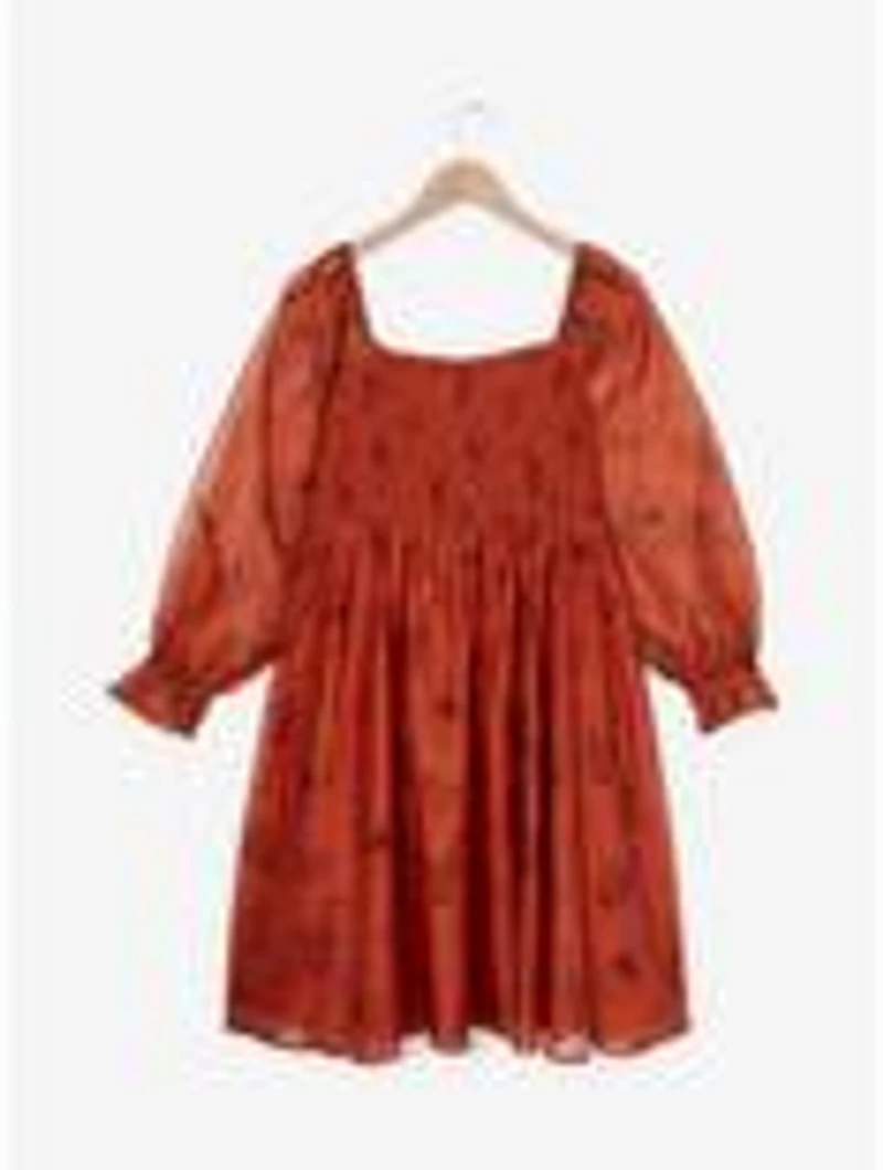 Disney Winnie the Pooh Halloween Allover Print Long Sleeve Plus Dress - BoxLunch Exclusive