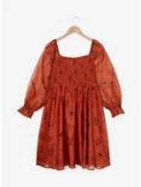 Disney Winnie the Pooh Halloween Allover Print Long Sleeve Plus Dress - BoxLunch Exclusive