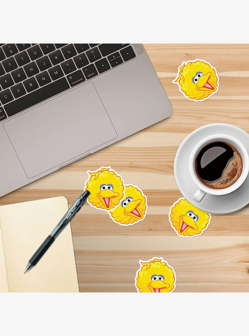 Sesame Street Big Bird Face Miscellaneous 100ct Sticker Pack