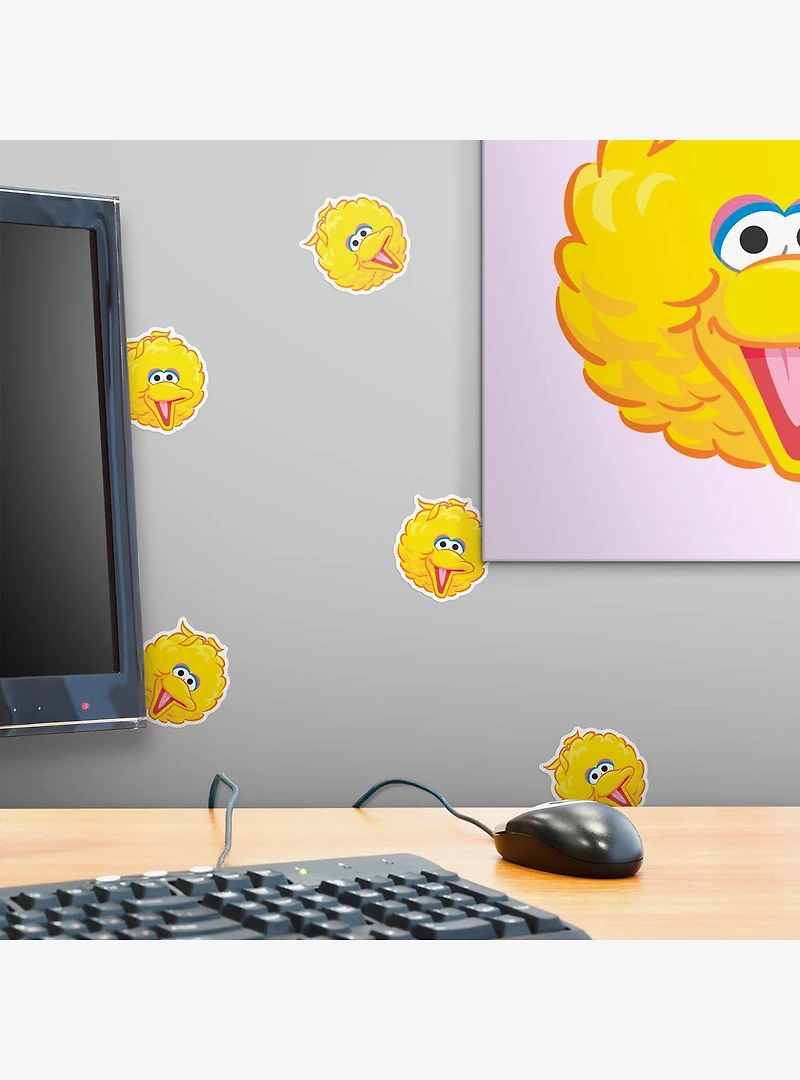 Sesame Street Big Bird Face Miscellaneous 100ct Sticker Pack