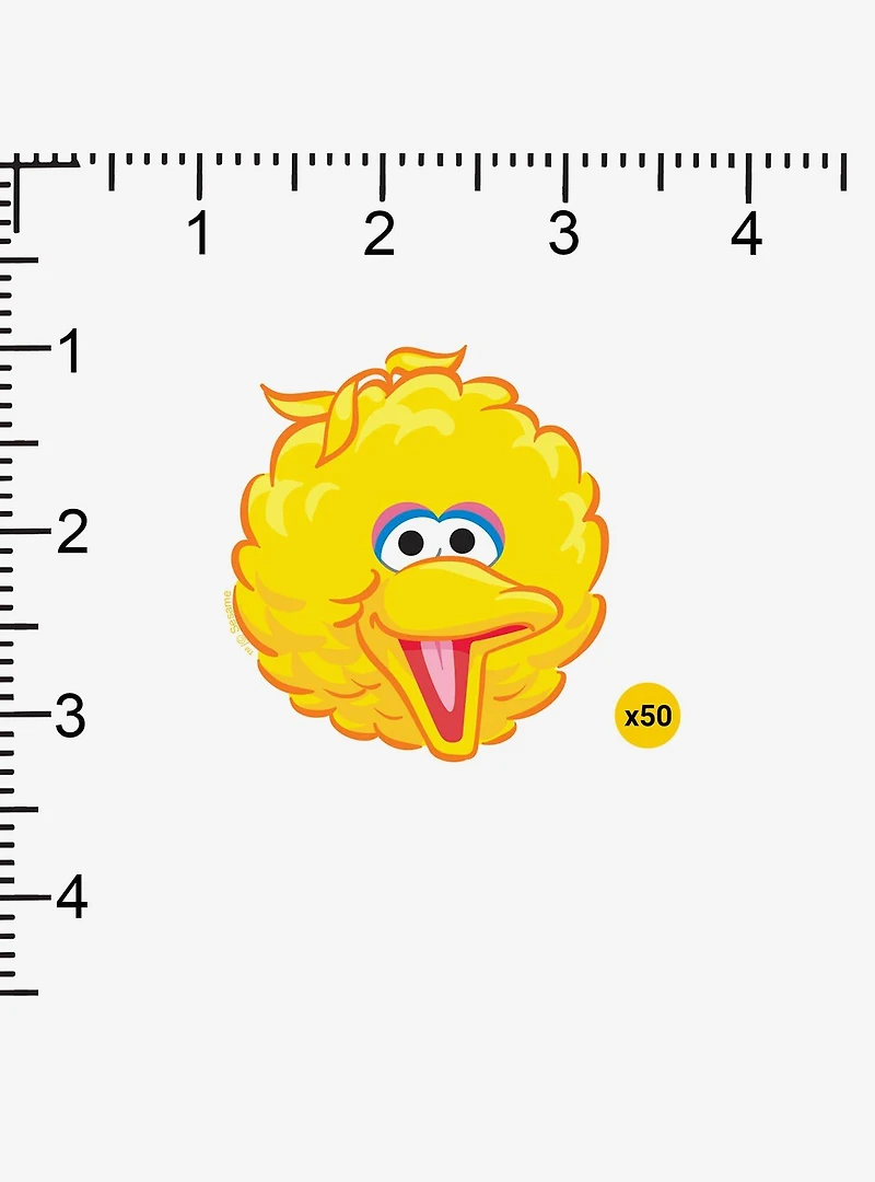 Sesame Street Big Bird Face Miscellaneous 100ct Sticker Pack