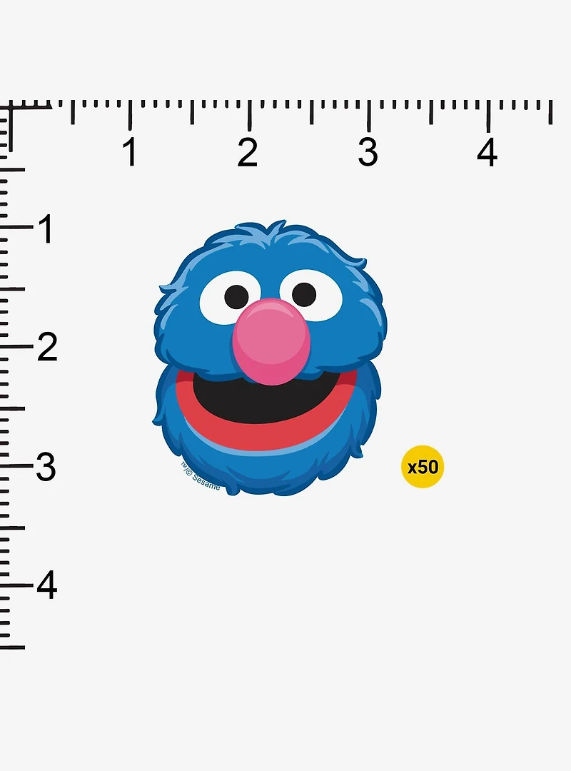 Sesame Street Grover Face Miscellaneous 100ct Sticker Pack