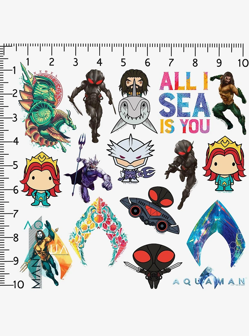 DC Comics Aquaman Movie Miscellaneous 100ct Sticker Pack