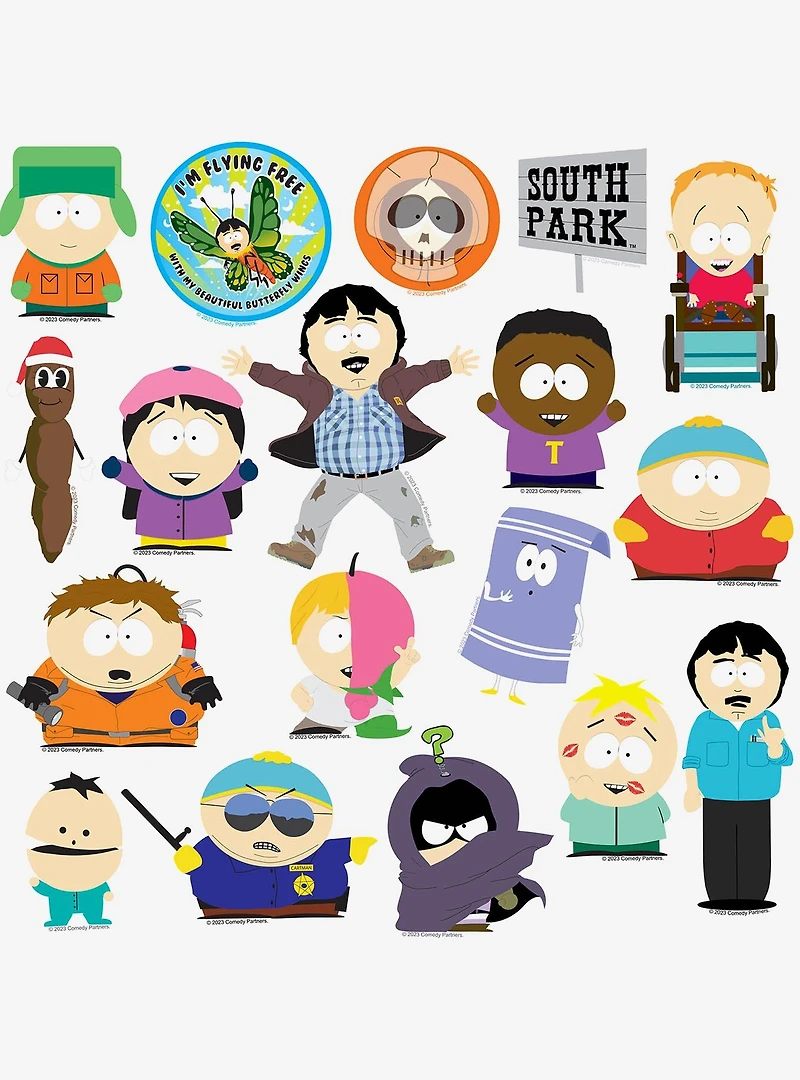 South Park Character Variety Miscellaneous 100ct Sticker Pack