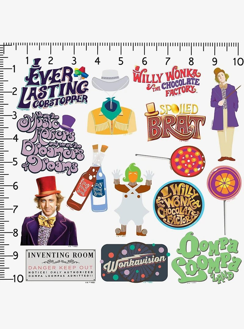 Willy Wonka and The Chocolate Factory Miscellaneous 100ct Sticker Pack