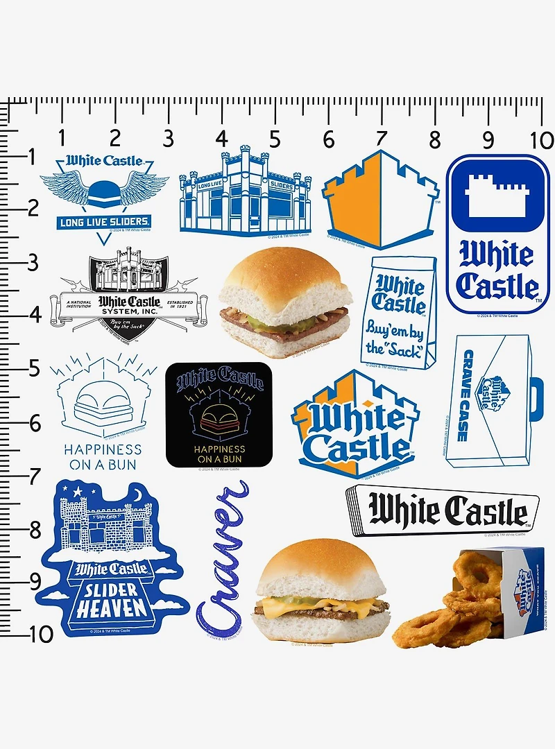White Castle Miscellaneous 100ct Sticker Pack