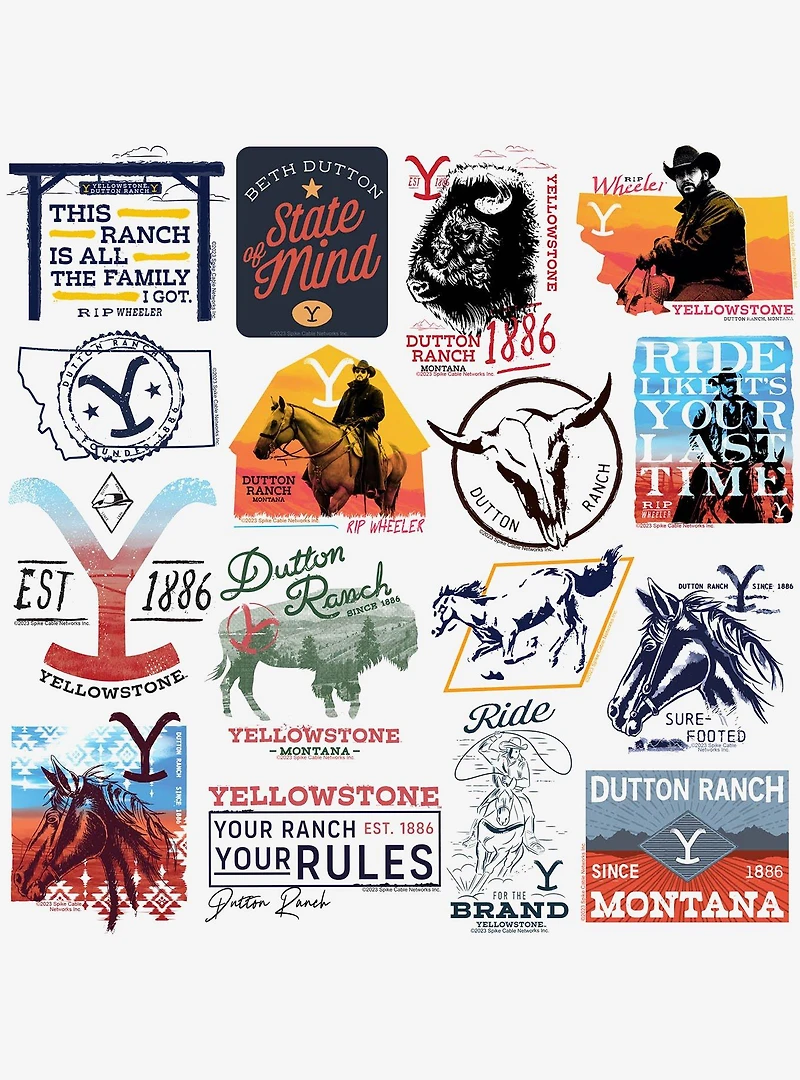 Yellowstone 2nd Variety Miscellaneous 100ct Sticker Pack