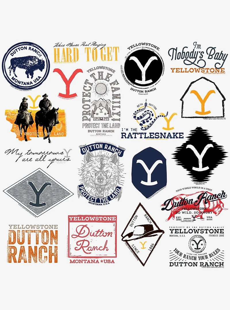 Yellowstone 2nd Variety Miscellaneous 100ct Sticker Pack