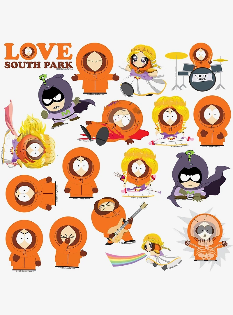 South Park Kenny Miscellaneous 100ct Sticker Pack
