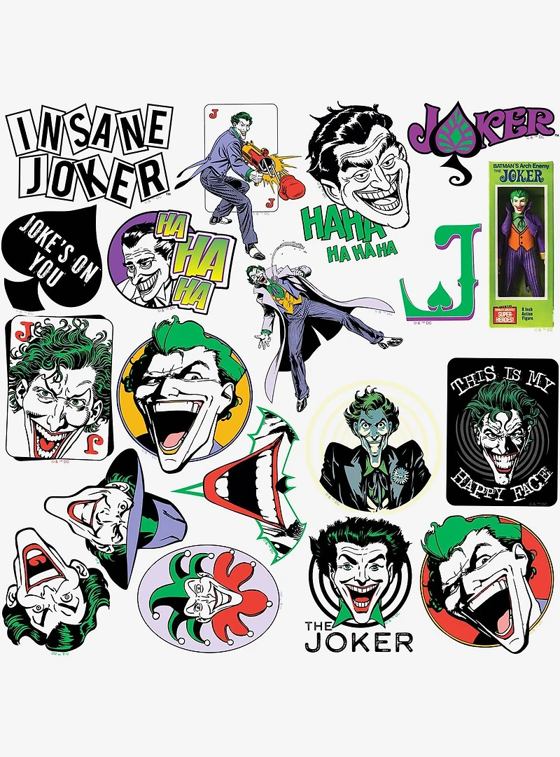 DC Comics Joker Vintage Miscellaneous 100ct Sticker Pack