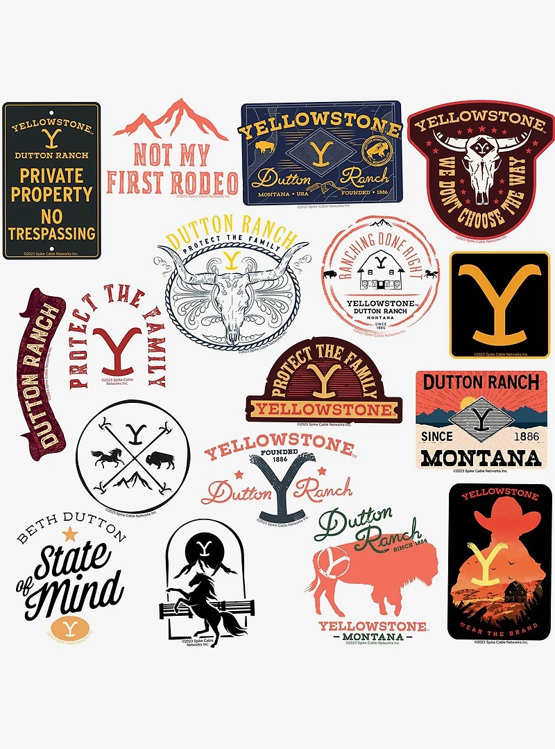 Yellowstone Miscellaneous 100ct Sticker Pack