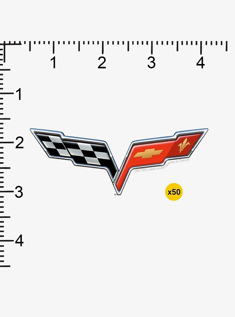 Chevrolet Chevy Corvette Wings Emblem Miscellaneous 100ct Sticker Pack
