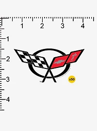 Chevrolet Chevy Crossed Flags Miscellaneous 100ct Sticker Pack