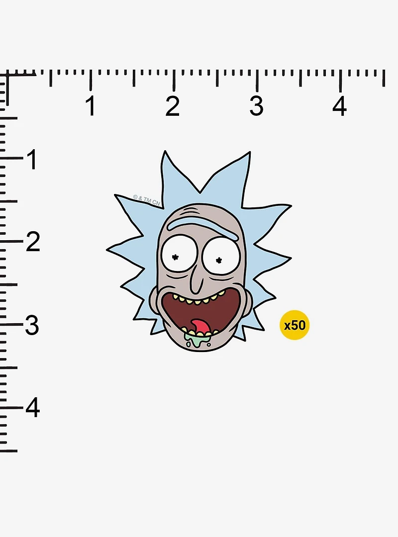 Rick and Morty Rick Expression Miscellaneous 100ct Sticker Pack