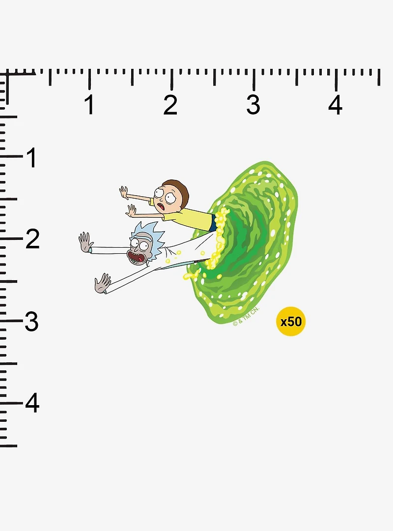 Rick and Morty Worm Hole Miscellaneous 100ct Sticker Pack