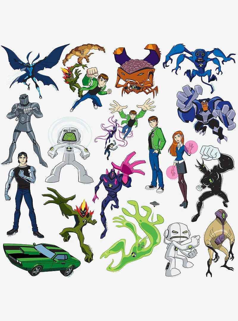 Ben 10 Alien Force Characters Miscellaneous 100ct Sticker Pack