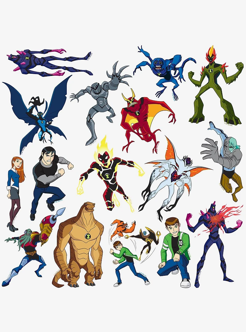 Ben 10 Alien Force Characters Miscellaneous 100ct Sticker Pack