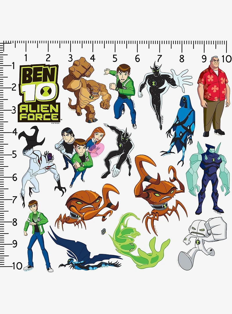 Ben 10 Alien Force Characters Miscellaneous 100ct Sticker Pack