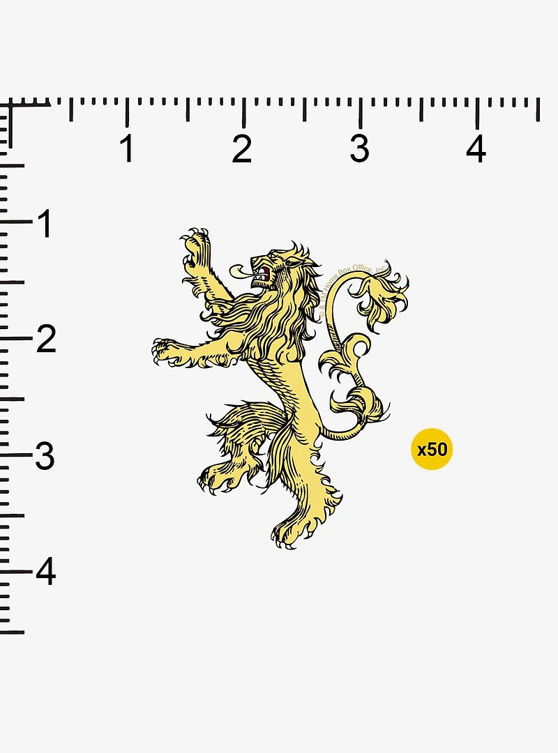 Game of Thrones Lannister Sigil Repeat Miscellaneous 100ct Sticker Pack