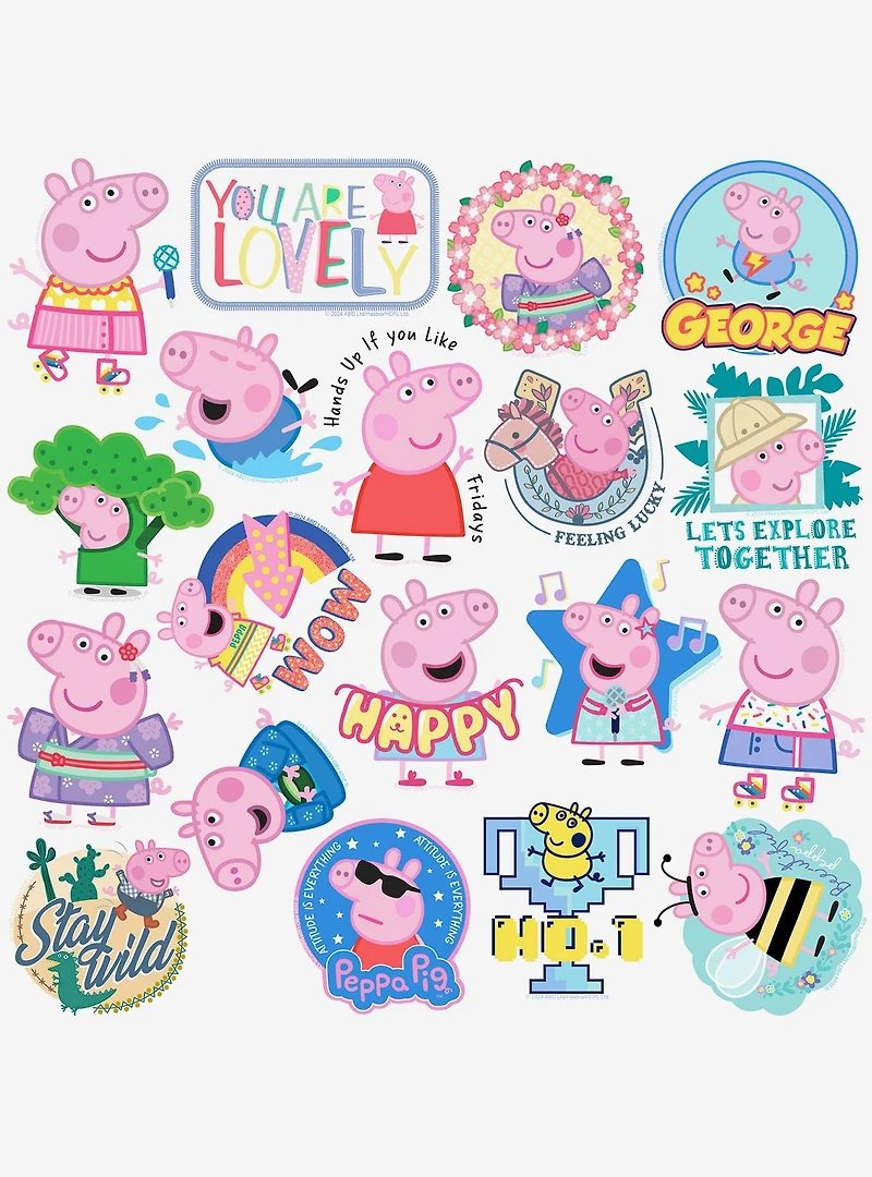 Peppa Pig Peppa Pig and George Miscellaneous 100ct Sticker Pack