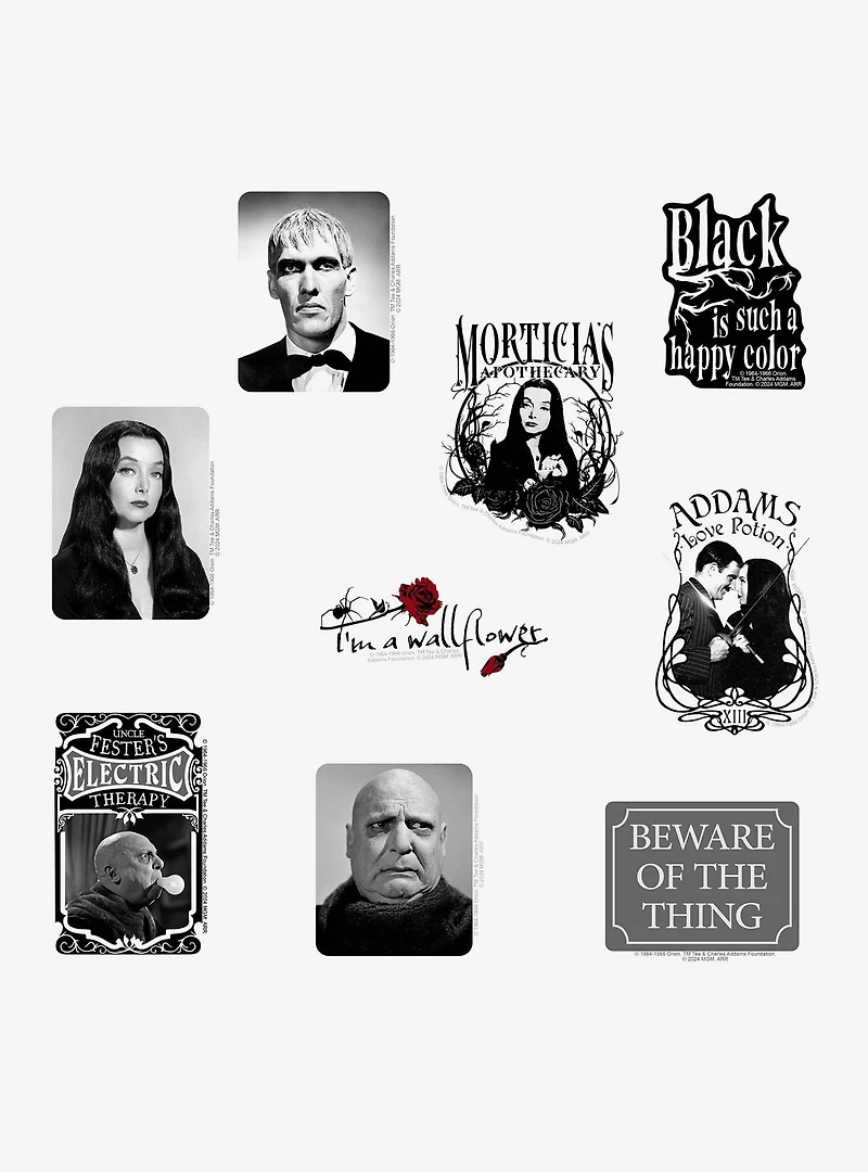 Addams Family Miscellaneous 100ct Sticker Pack