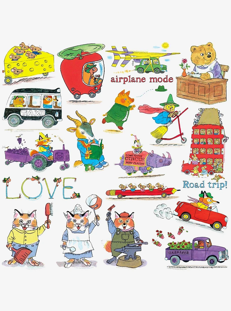 Richard Scarry Characters Miscellaneous 100ct Sticker Pack