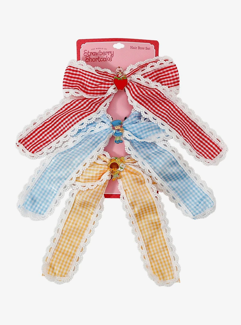 Strawberry Shortcake and Friends Gingham Hair Bow Set - BoxLunch Exclusive