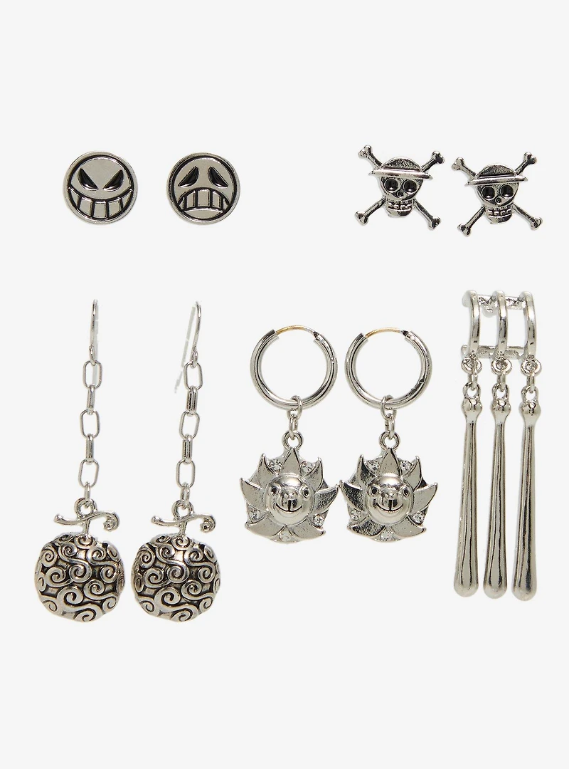One Piece Silver Icons Earring Set - BoxLunch Exclusive