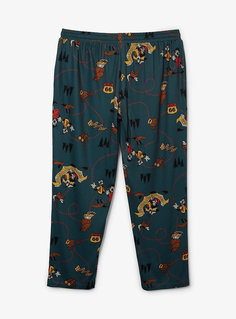 Disney A Goofy Movie Max & Road Trip Allover Print Women's Plus Sleep Pants - BoxLunch Exclusive
