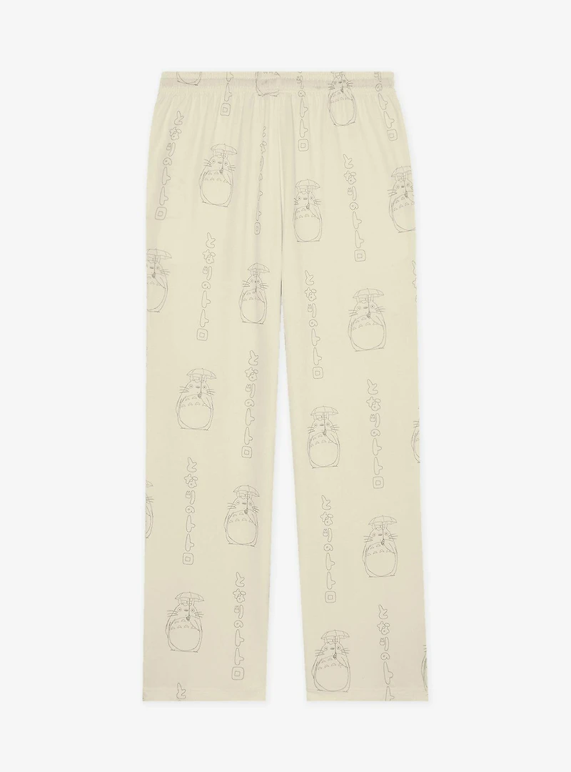 Studio Ghibli® My Neighbor Totoro Beige Allover Print Plus Sleep Pants — BoxLunch Exclusive