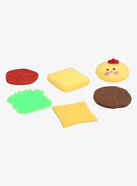 Chicken Burger Buildable Squishy Toy Set
