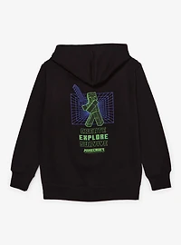 Minecraft Neon Portrait Youth Zip Hoodie — BoxLunch Exclusive