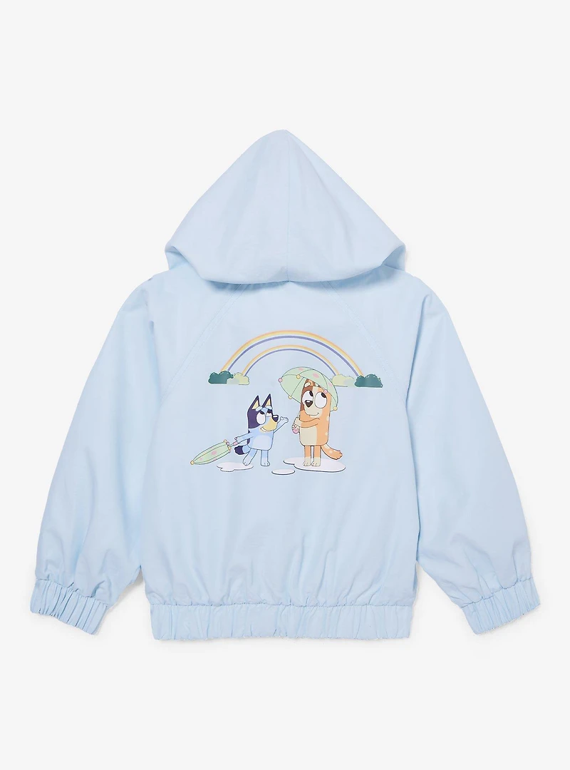 Bluey Chilli & Rainy Day Allover Print Reversible Toddler Windbreaker - BoxLunch Exclusive