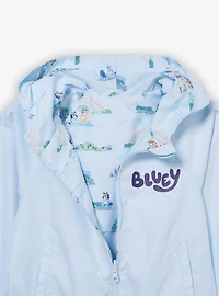 Bluey Chilli & Rainy Day Allover Print Reversible Toddler Windbreaker - BoxLunch Exclusive
