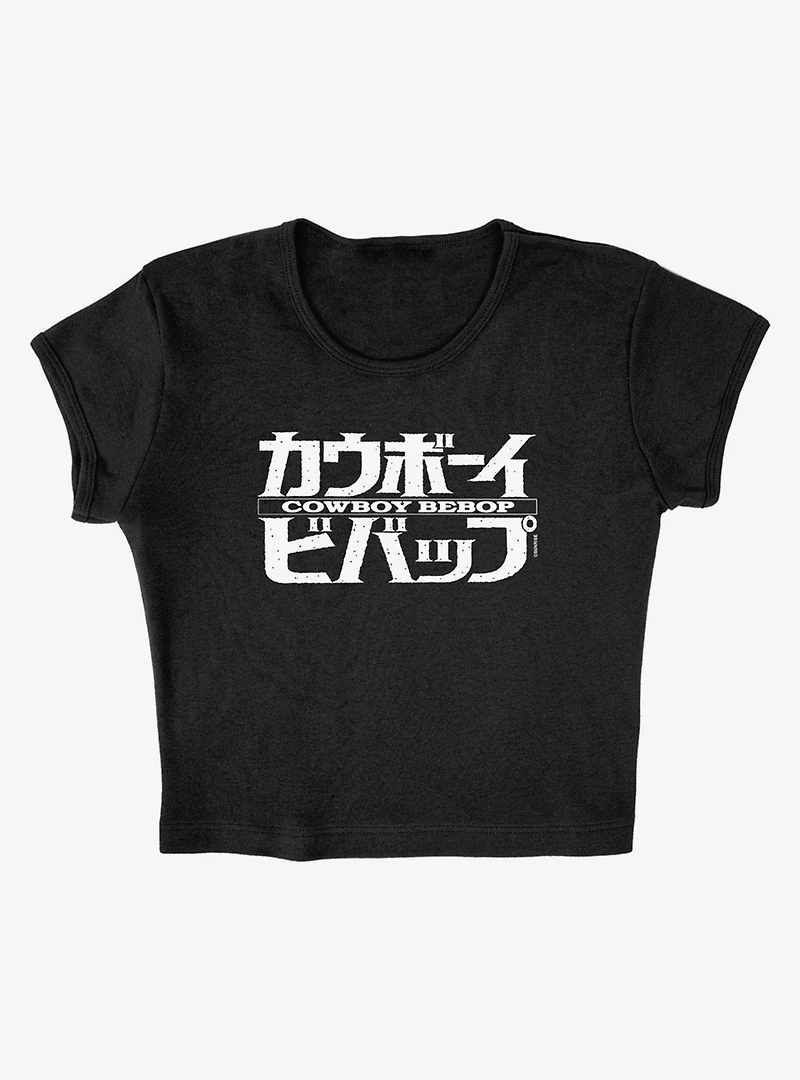 Cowboy Bebop Mono Logo Cap Sleeve Baby Rib Women's Crop Top