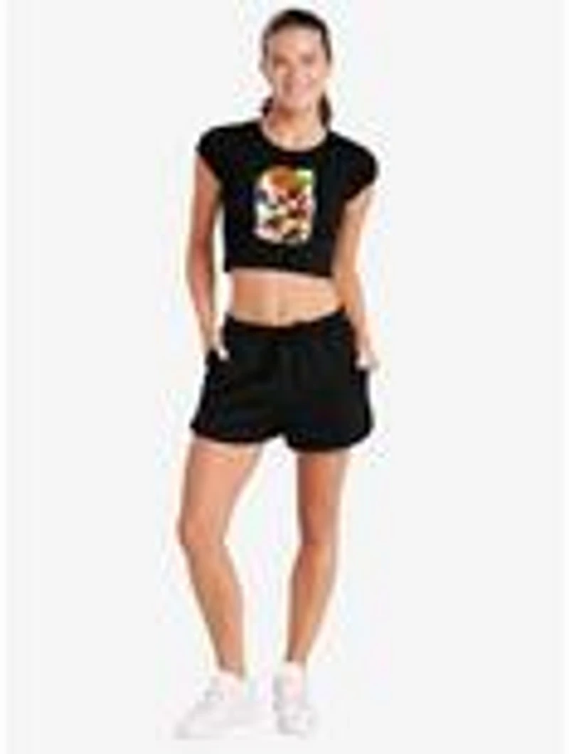 Cowboy Bebop Crew Bounty Hunting Cap Sleeve Baby Rib Women's Crop Top