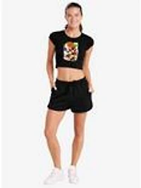 Cowboy Bebop Crew Bounty Hunting Cap Sleeve Baby Rib Women's Crop Top