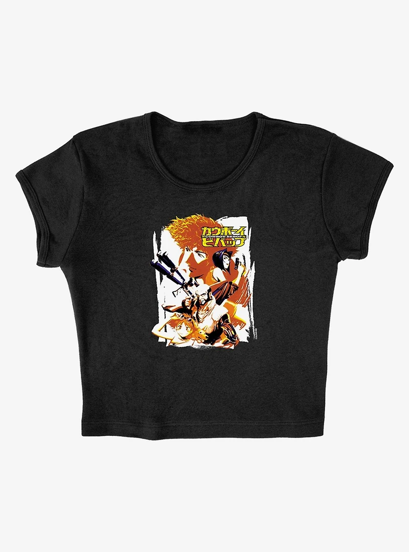Cowboy Bebop Crew Bounty Hunting Cap Sleeve Baby Rib Women's Crop Top