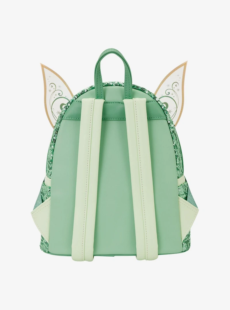 Loungefly Disney Peter Pan Tinker Bell Holiday Sequin Figural Mini Backpack