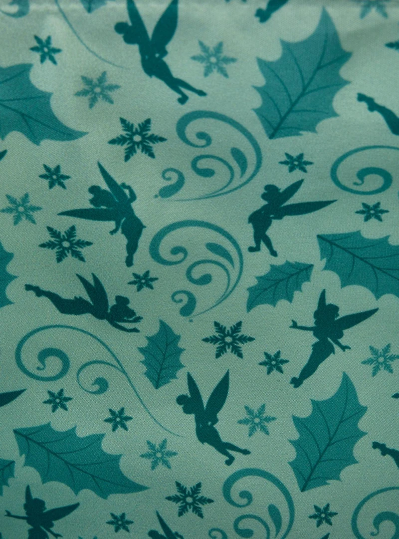 Loungefly Disney Peter Pan Tinker Bell Holiday Sequin Charm Crossbody Bag