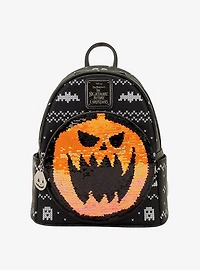 Loungefly Disney The Nightmare Before Christmas Jack Skellington Reversible Sequins Mini Backpack