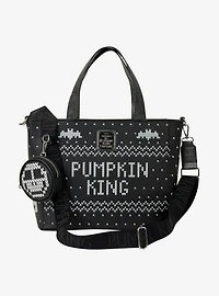 Loungefly Disney The Nightmare Before Christmas Jack Skellington Reversible Sequins Tote Bag with Coin Purse