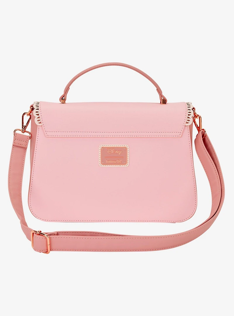 Loungefly Disney Princess Belle Silhouette Floral Lace Crossbody Bag