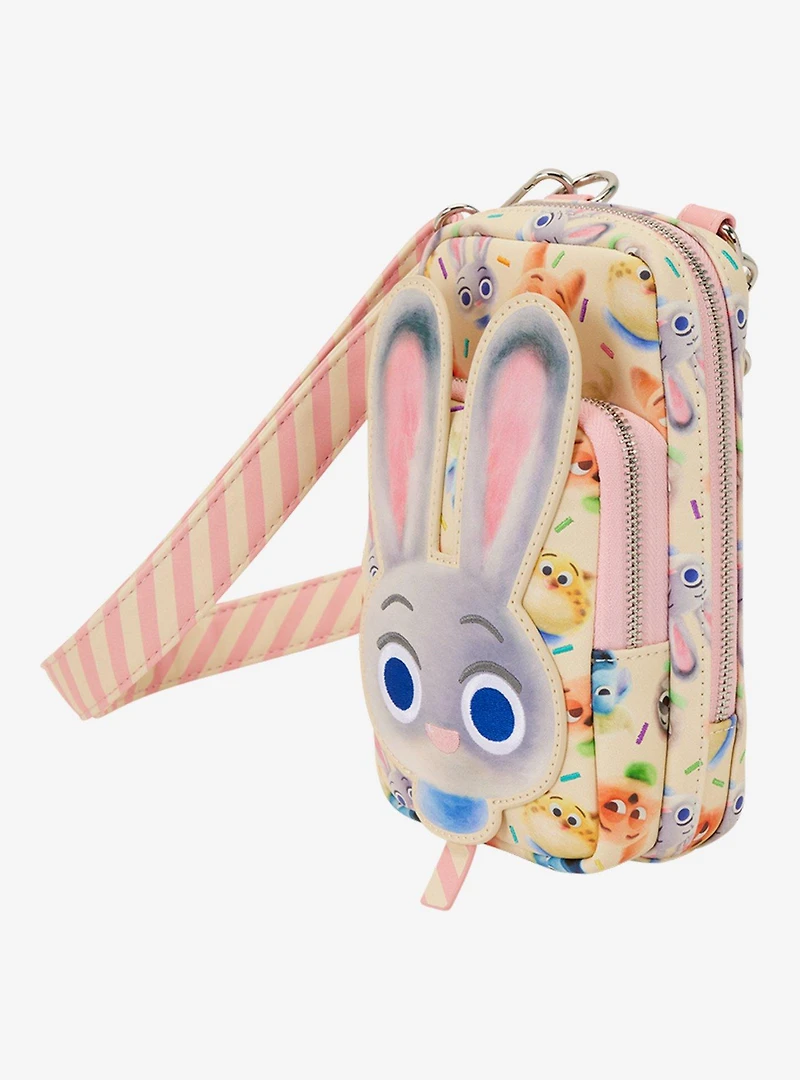 Loungefly Disney Zootopia 2 Cotton Candy Judy Hopps Cell Phone Crossbody Bag with Coin Purse