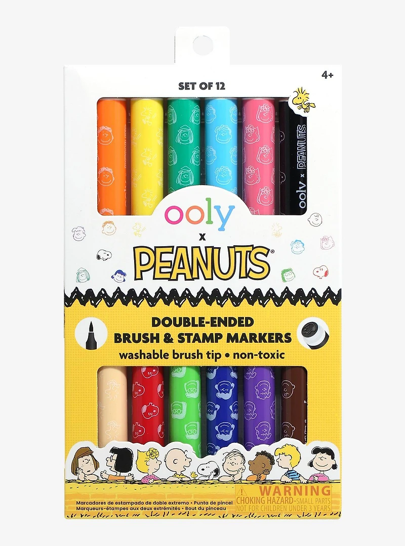Peanuts x Ooly Double-Ended Brush & Stamp Marker Set